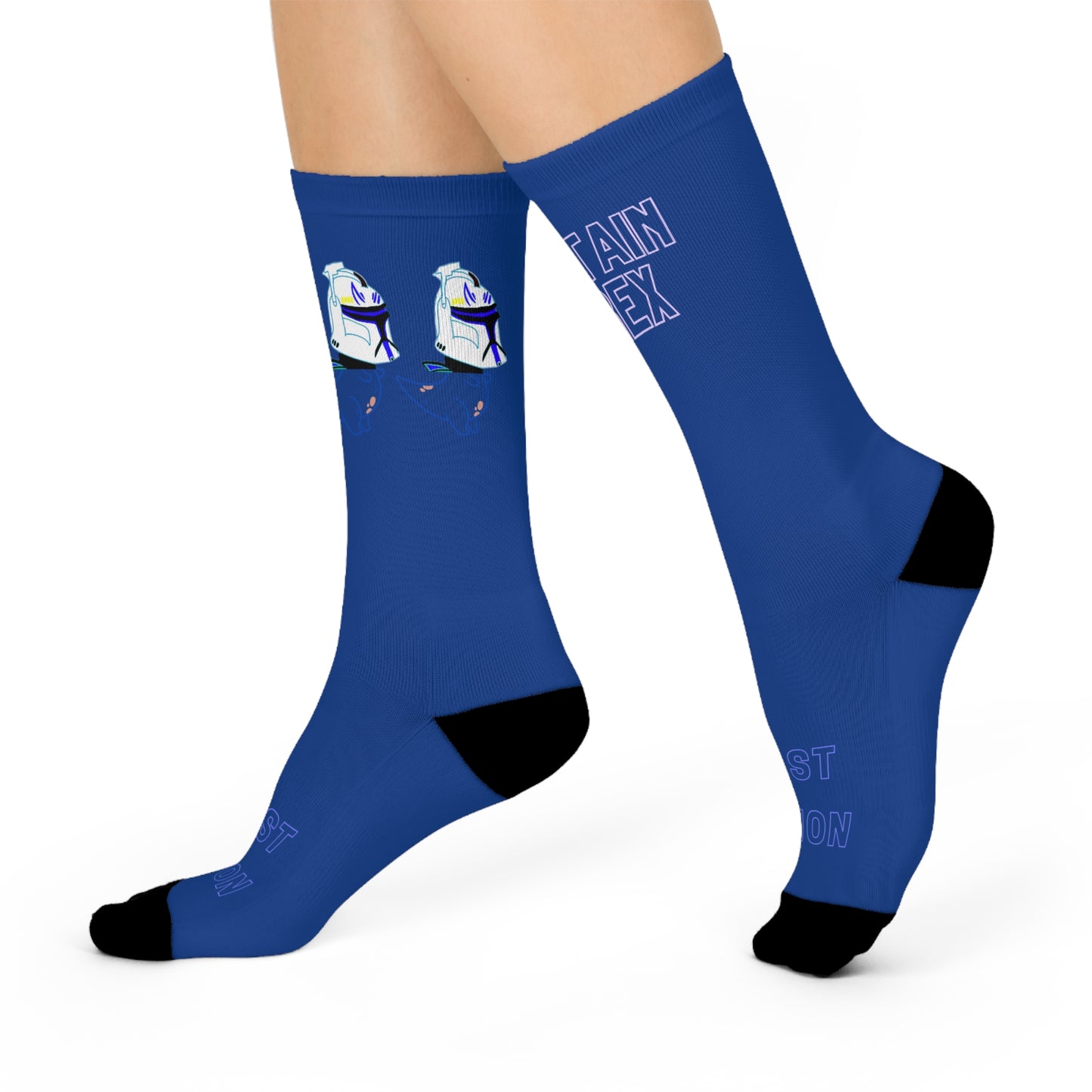 T-Rex Dark Blue Crew Socks