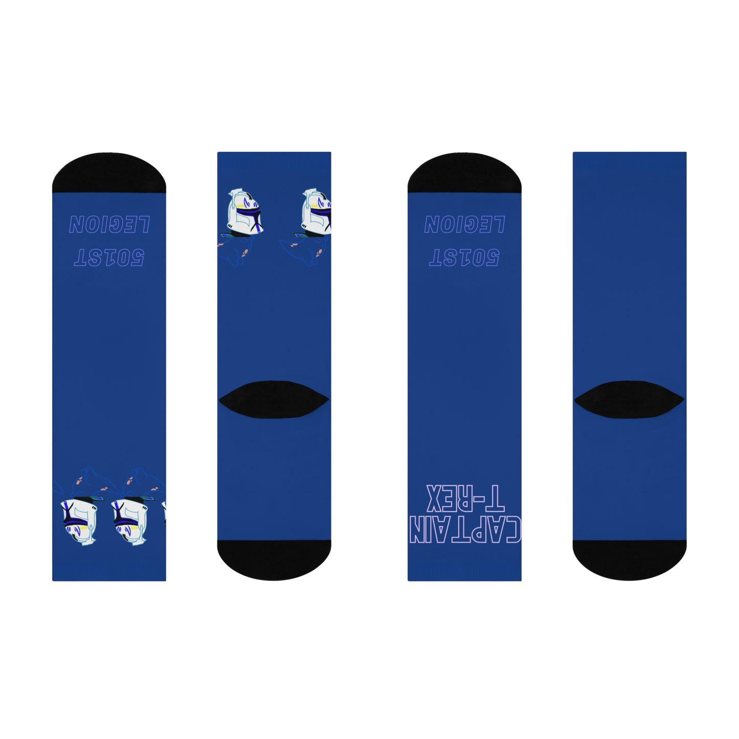 T-Rex Dark Blue Crew Socks
